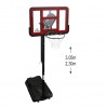 Panier de Basketball sur Pied Mobile "King Deluxe" Hauteur Réglable de 2.30m à 3.05m Panier de Basketball sur Pied Mobile "King Deluxe" Hauteur Réglable de 2.30m à 3.05m