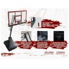 Panier de Basketball Pro Deluxe Platinium sur Pied et Mobile, Hauteur Réglable de 2.30m à 3.05m Panier de Basketball Pro Deluxe Platinium sur Pied et Mobile, Hauteur Réglable de 2.30m à 3.05m