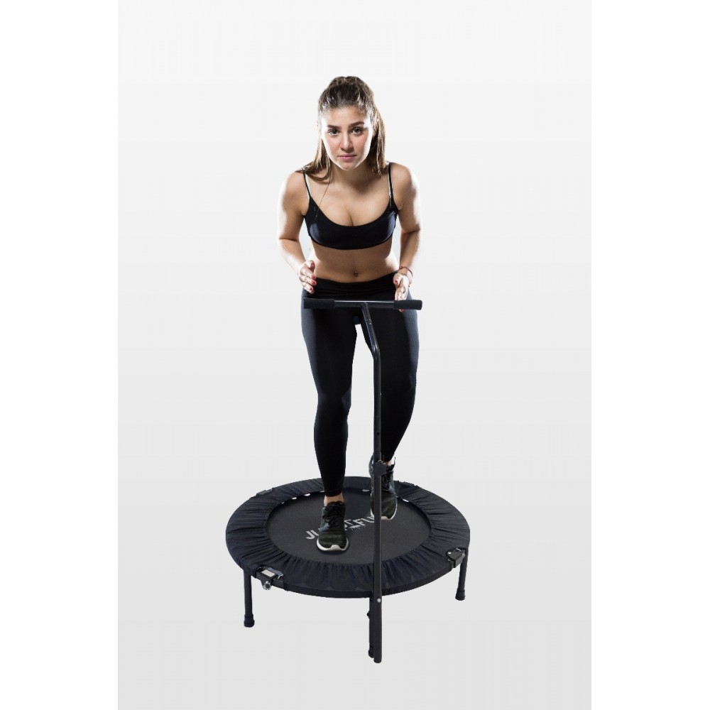 Trampoline fitness pliable 90 cm poignée réglable en hauteur en forme de T