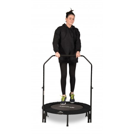 Trampoline fitness pliable 90 cm poignée réglable en hauteur