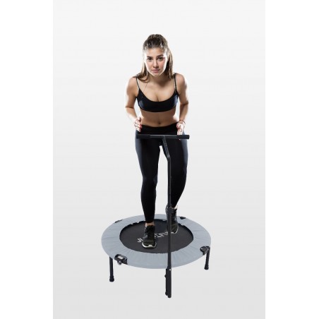 Trampoline fitness pliable 90 cm poignée réglable en hauteur en forme de T