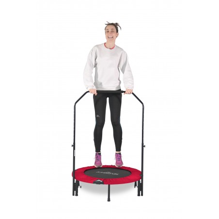 Trampoline fitness pliable 90 cm poignée réglable en hauteur