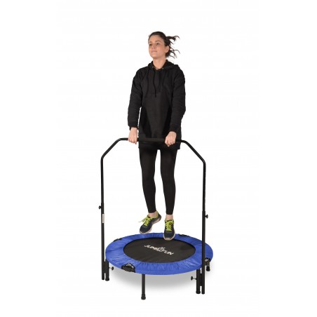 Trampoline fitness pliable 90 cm poignée réglable en hauteur