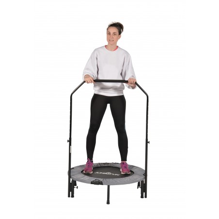 Trampoline fitness pliable 90 cm poignée réglable en hauteur