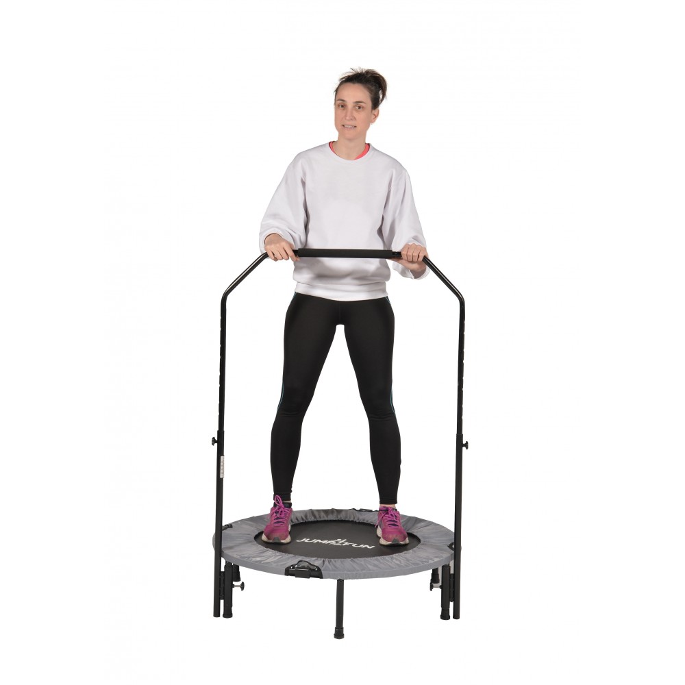 Trampoline fitness pliable 90 cm poignée réglable en hauteur