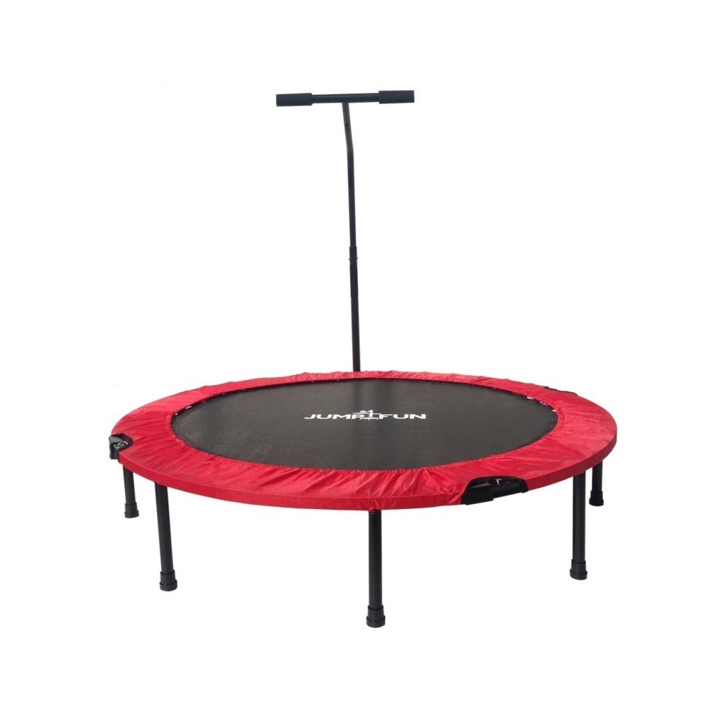 Trampoline fitness pliable 120 cm poignée réglable en hauteur en forme de T