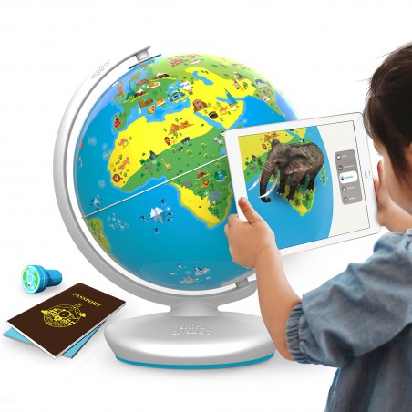 Globe Interactif - Jeux Educatif ORBOOT en Réalité Augmentée : Multi jeux - Quizz, Défis, Aventures