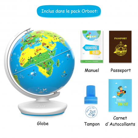 Globe Interactif - Jeux Educatif ORBOOT en Réalité Augmentée : Multi jeux - Quizz, Défis, Aventures