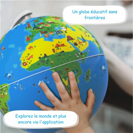 Globe Interactif - Jeux Educatif ORBOOT en Réalité Augmentée : Multi jeux - Quizz, Défis, Aventures