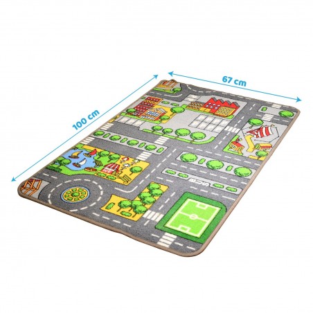 Tapis de Jeux Enfant - Réversible : Street et ferme 67 x 100 cm Tapis de Jeux Enfant - Réversible : Street et ferme 67 x 100 cm
