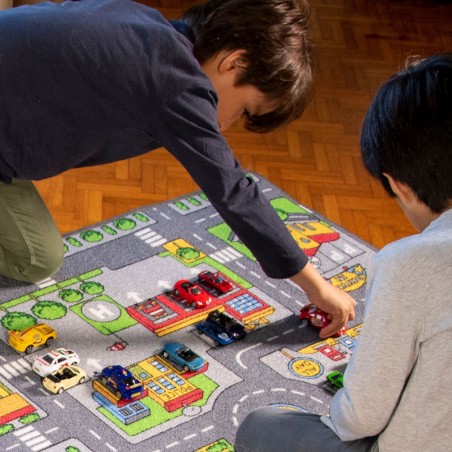 Tapis de Jeux Enfant - Réversible : Street et ferme 67 x 100 cm Tapis de Jeux Enfant - Réversible : Street et ferme 67 x 100 cm