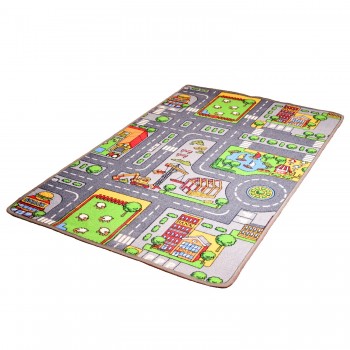 Tapis de Jeux Enfant - Réversible : Street et Ferme   80 x 120 cm