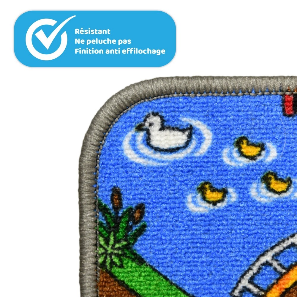 Tapis de Jeux Enfant - Réversible : Street et Ferme   80 x 120 cm