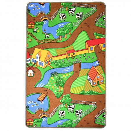 Tapis de Jeux Enfant - Réversible : Street et Ferme 80 x 120 cm Tapis de Jeux Enfant - Réversible : Street et Ferme 80 x 120 cm