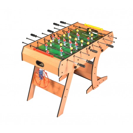 Table 3 Jeux en 1 Pliable - BabyFoot - Basket Ball - Fléchettes, 122 x 61 x 82 cm