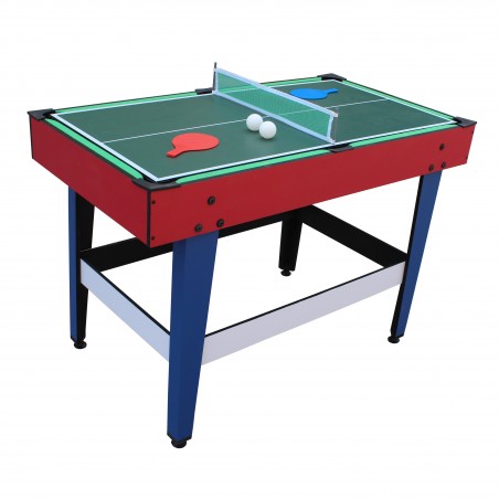 Table Multi-Jeux 12 en 1 avec plateaux de jeux modulables, Billard, Babyfoot, Ping-Pong, Hockey...