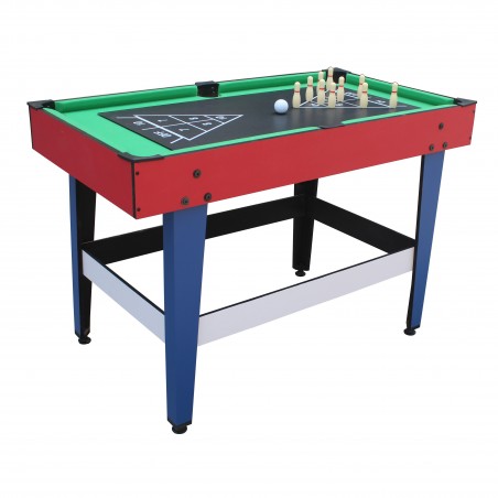 Table Multi-Jeux 12 en 1 avec plateaux de jeux modulables, Billard, Babyfoot, Ping-Pong, Hockey...