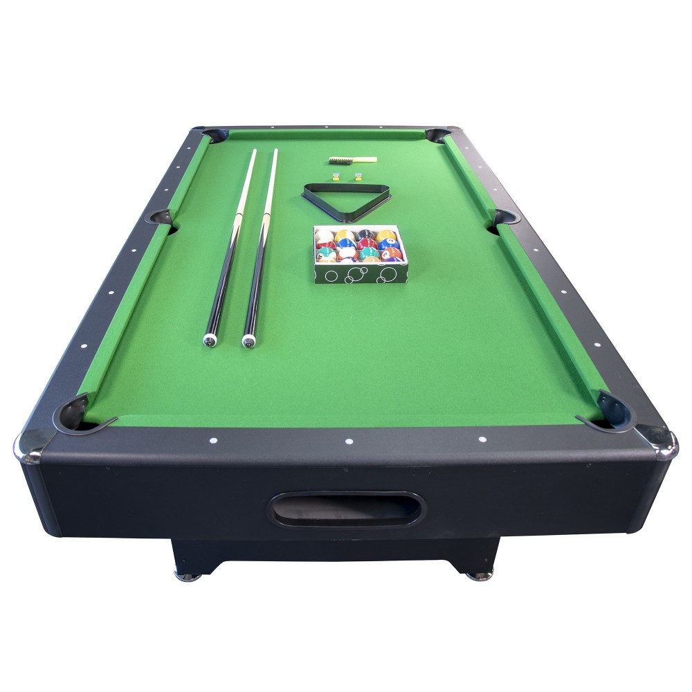 Billard Américain avec retour de boules automatique et accessoires - 217 x 125 x 80 cm - Tapis Vert