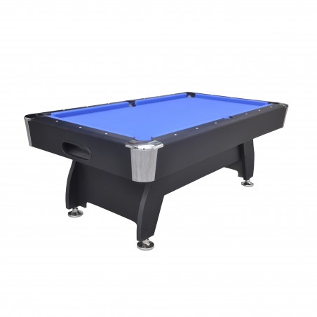 Billard Americain avec Retour de boules automatique et Accessoires - Tapis bleu - 214 x 122 cm