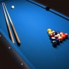 Billard Americain avec Retour de boules automatique et Accessoires - Tapis bleu - 214 x 122 cm Billard Americain avec Retour de boules automatique et Accessoires - Tapis bleu - 214 x 122 cm