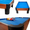Billard de table avec accessoires - Kit Billard Compact de bureau ou salle de jeu, 102 x 51 x 22.5 cm - Marron et Tapis Bleu Billard de table avec accessoires - Kit Billard Compact de bureau ou salle de jeu, 102 x 51 x 22.5 cm - Marron et Tapis Bleu