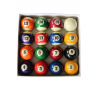 Set de 16 Boules de Billard Américain en résine (57mm) 15 boules multicolores numérotées Set de 16 Boules de Billard Américain en résine (57mm) 15 boules multicolores numérotées