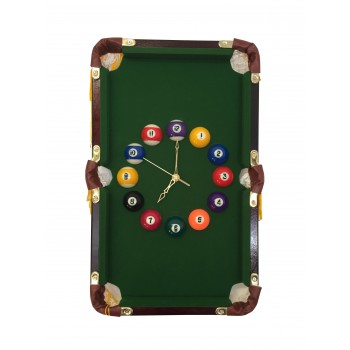 Horloge en forme de table de Billard - Heures boules de billard