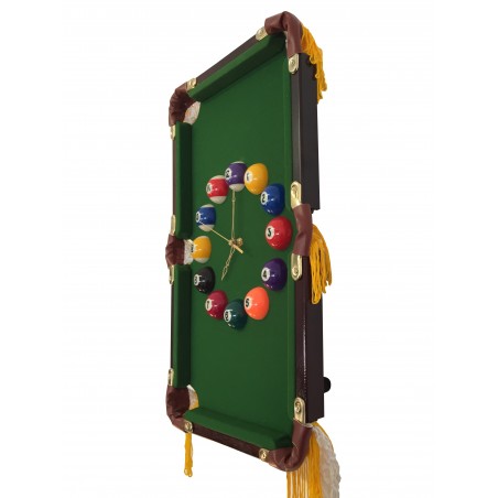 Horloge en forme de table de Billard - Heures boules de billard