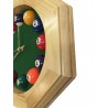 Horloge octogonale en bois - Heures boules de billard Horloge octogonale en bois - Heures boules de billard
