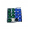 Billard, accessoires pour jeu Anglais - 2 queues + set de boules + 2 gants + brosse de billard + set de 12 craies + triangle