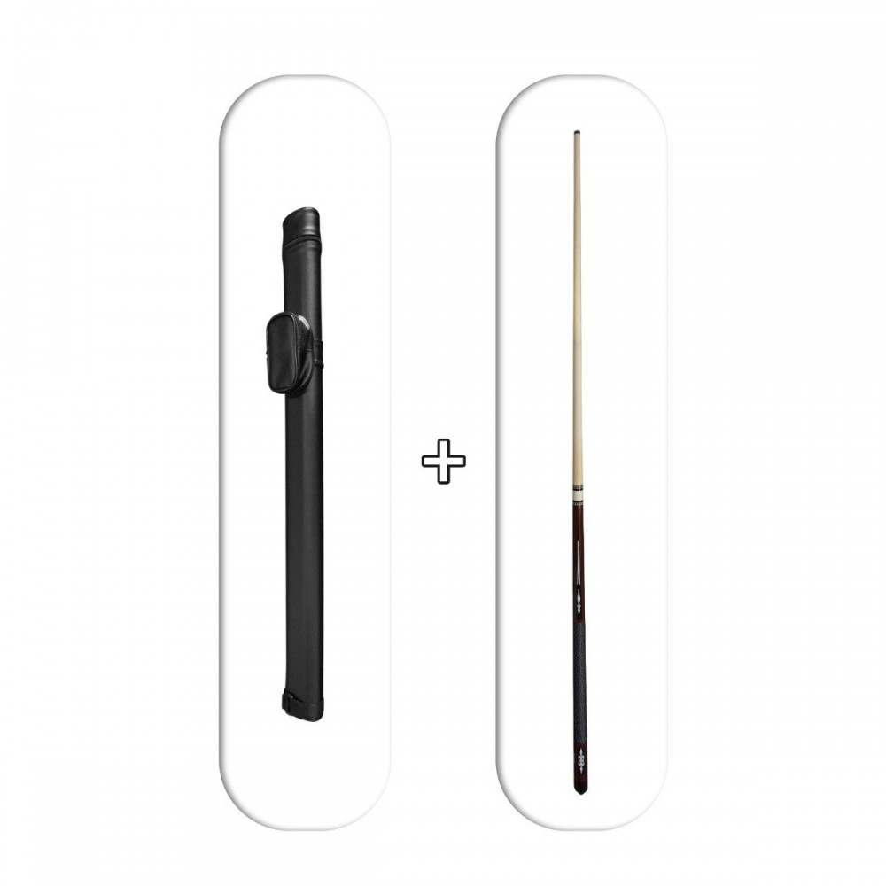 Queue de billard dévissable + Etui de rangement en Simili Cuir - Pack de rangement MAHOGANY accessoires de billard