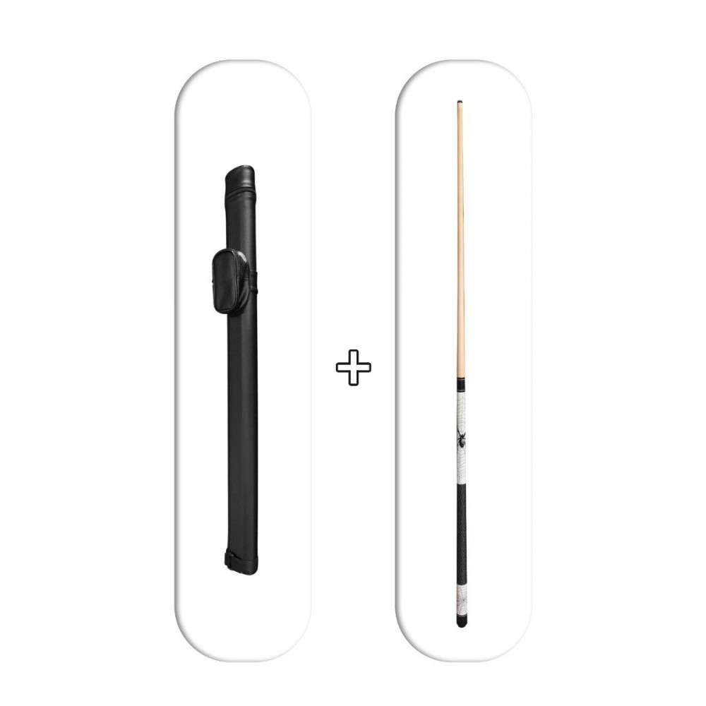 Queue de billard dévissable + Etui de rangement en Simili Cuir - Pack de rangement DARK SPIDER accessoires de billard