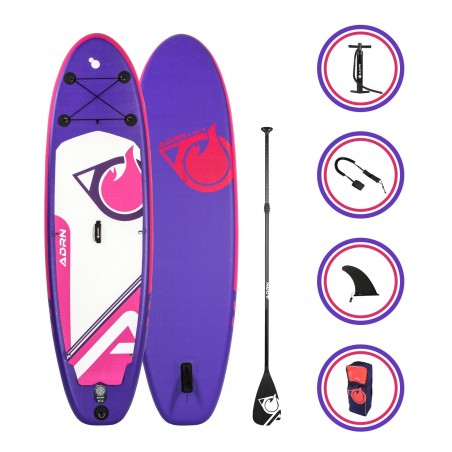 Stand up Paddle Gonflable 9' - CARVER ADRN 9' 30'' 5'' (274x76x13) - avec Pompe, Pagaie, Leash et Sac de transport