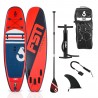 Paddle Gonflable VULK 9'8 31'' 5'' (295 x 81 x 13 cm ) avec pagaie, leash, pompe et sac de transport Paddle Gonflable VULK 9'8 31'' 5'' (295 x 81 x 13 cm ) avec pagaie, leash, pompe et sac de transport