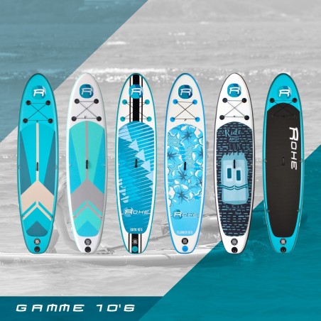 Pack Stand Up Paddle gonflable 10'6'' - ROHE FLOWER 10?6?? 30?? 6?? (320x76x15cm) - avec accessoires