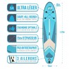 Pack Stand Up Paddle gonflable 10'6'' - ROHE INDIANA BLUE 10?6?? 30?? 6?? (320x76x15 cm) - avec accessoires Pack Stand Up Paddle gonflable 10'6'' - ROHE INDIANA BLUE 10?6?? 30?? 6?? (320x76x15 cm) - avec accessoires