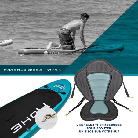 Pack Stand Up Paddle gonflable ROHE PACIFIC 10?6?? 30 ?? 6 ?? (320 x 76 x 15 cm) avec accessoires