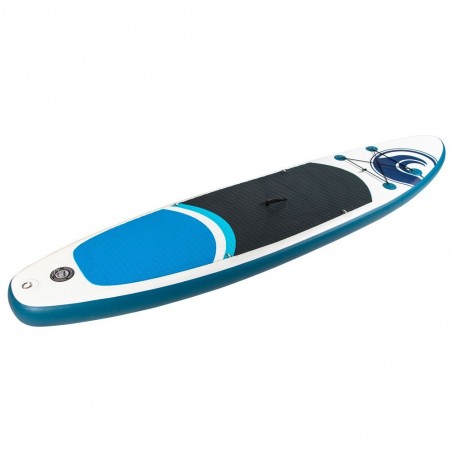 Stand up Paddle Gonflable WAVE 10'6 30'' 6'' (320x76x15cm) avec Pagaie, Leash, Pompe et Sac de Transport