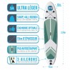 Pack Stand Up Paddle gonflable ROHE INDIANA GREEN 10'6" 30" 6 " Pack Stand Up Paddle gonflable ROHE INDIANA GREEN 10'6" 30" 6 "
