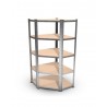 Étagère d'angle polyvalente en métal - Charge lourde Max 750kg - 180 x 90 x 45 cm - Gris Étagère d'angle polyvalente en métal - Charge lourde Max 750kg - 180 x 90 x 45 cm - Gris