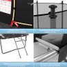 Trampoline extérieur Classique ø 244 cm- 8FT- Filet intérieur, Matelas de protection réversible et Echelle Trampoline extérieur Classique ø 244 cm- 8FT- Filet intérieur, Matelas de protection réversible et Echelle