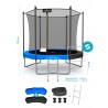 Trampoline extérieur Classique ø 244 cm- 8FT- Filet intérieur, Matelas de protection réversible et Echelle Trampoline extérieur Classique ø 244 cm- 8FT- Filet intérieur, Matelas de protection réversible et Echelle