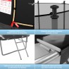 Trampoline extérieur Classique ø 366 cm- 12FT- Filet intérieur, Matelas de protection réversible et Echelle Trampoline extérieur Classique ø 366 cm- 12FT- Filet intérieur, Matelas de protection réversible et Echelle