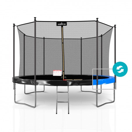 Trampoline extérieur Classique ø 366 cm- 12FT- Filet intérieur, Matelas de protection réversible et Echelle