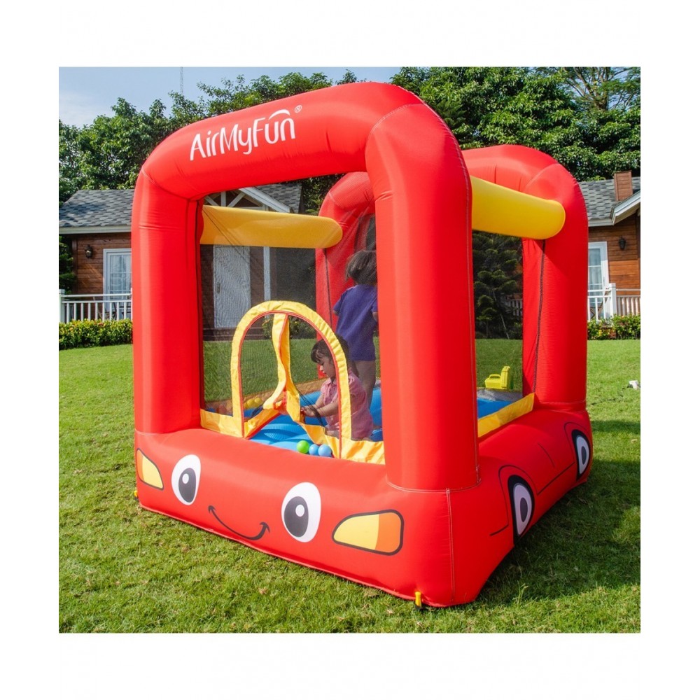 Château Gonflable - Jumpy Car - Surface 210x205x200 cm - souffleur et sac de rangement inclus