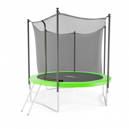 Trampoline de jardin ø244 cm- 8FT- Filet intérieur, Matelas de protection et Echelle