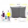 Trampoline de jardin ø 305 cm- 10FT- Filet intérieur, Matelas de protection et Echelle Trampoline de jardin ø 305 cm- 10FT- Filet intérieur, Matelas de protection et Echelle