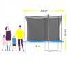 Trampoline de jardin ø 305 cm- 10FT- Filet intérieur, Matelas de protection et Echelle Trampoline de jardin ø 305 cm- 10FT- Filet intérieur, Matelas de protection et Echelle
