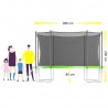 Trampoline extérieur 360 cm - filet de sécurité + matelas de protection + echelle - norme EU Trampoline extérieur 360 cm - filet de sécurité + matelas de protection + echelle - norme EU