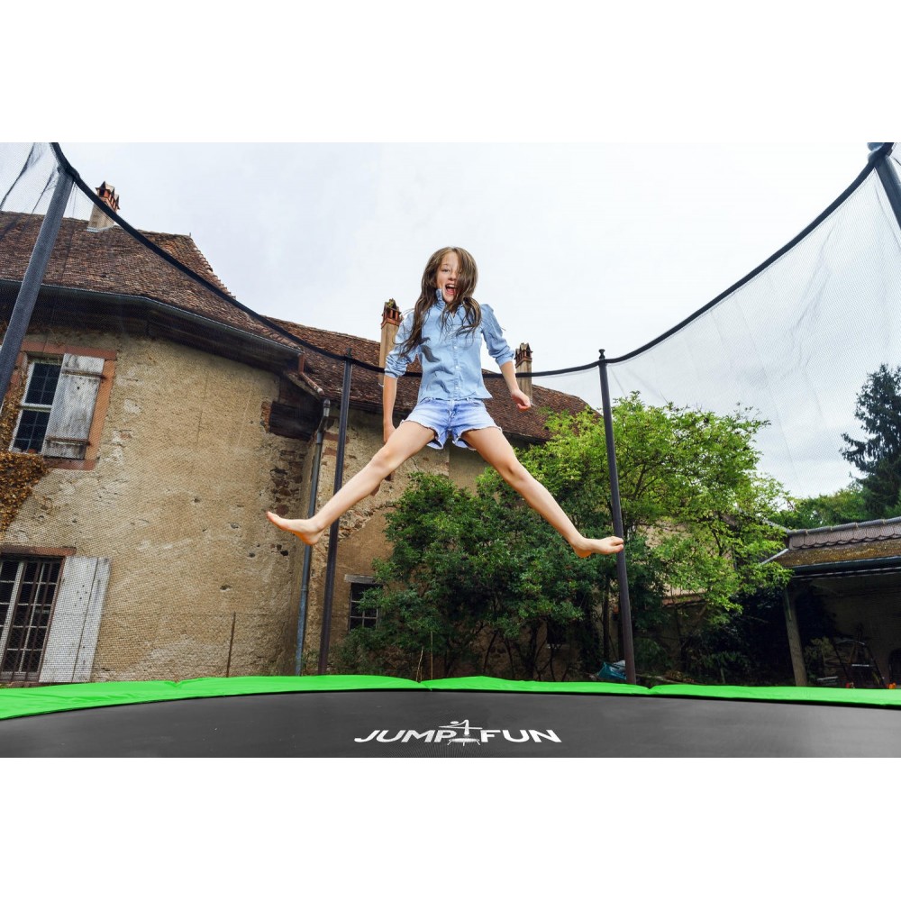 Trampoline extérieur 360 cm - filet de sécurité + matelas de protection + echelle - norme EU